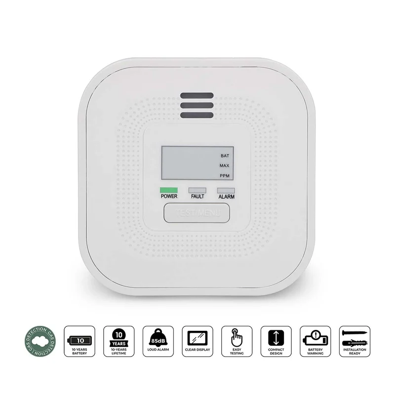 Alecto COA4010 - Kohlenmonoxidmelder mit Display und 10 Jahren Batterie- und Sensorlaufzeit