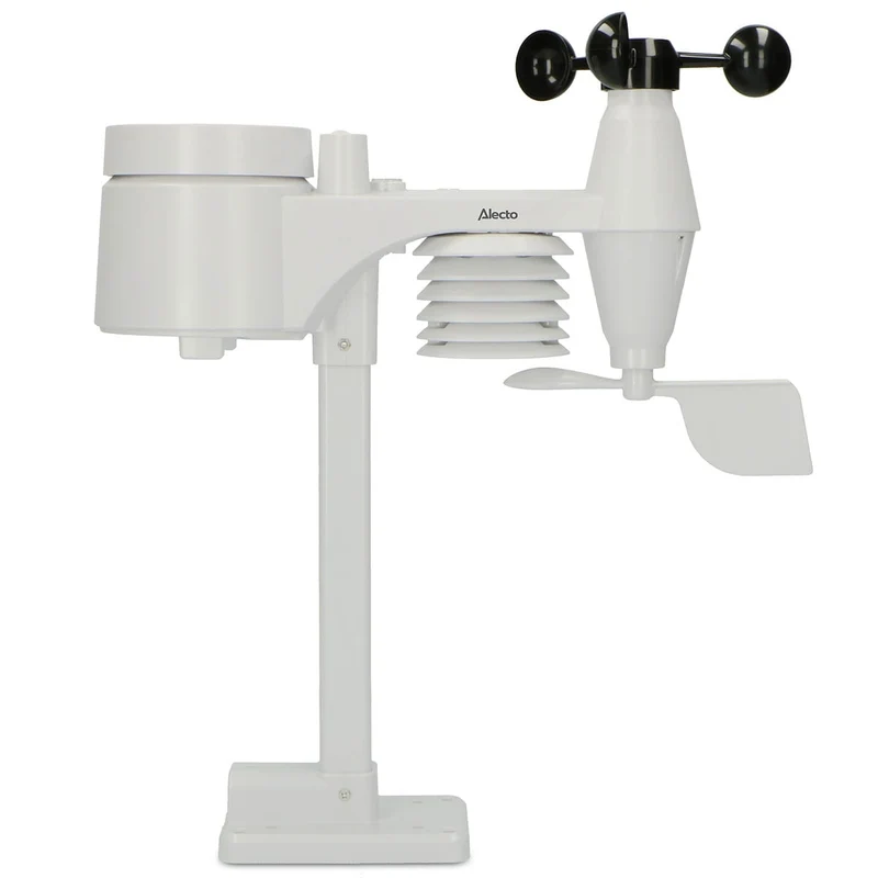 Alecto WS5400 - Professionelle 8-in-1 WLAN Wetterstation mit App und kabellosem Außensensor