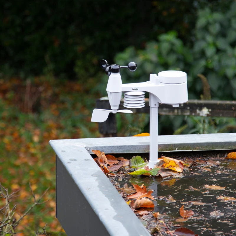 Alecto WS5400 - Professionelle 8-in-1 WLAN Wetterstation mit App und kabellosem Außensensor