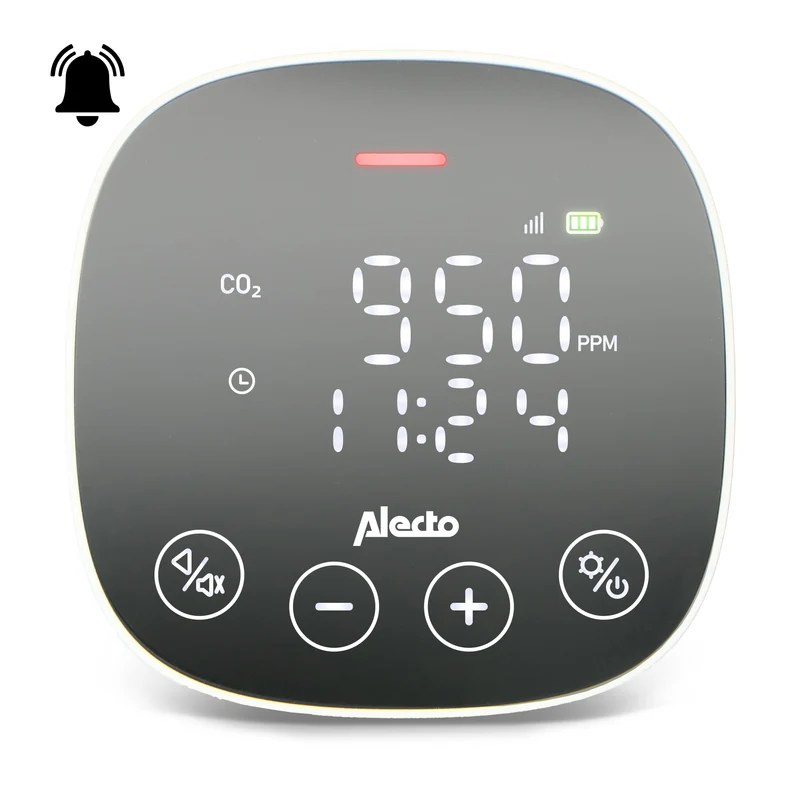 Alecto AQ30 - CO2-Messgerät mit NDIR-Sensor - mit Luftfeuchtigkeitsmesser