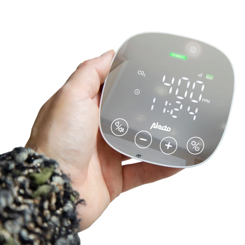 Alecto AQ30 - CO2-Messgerät mit NDIR-Sensor - mit Luftfeuchtigkeitsmesser