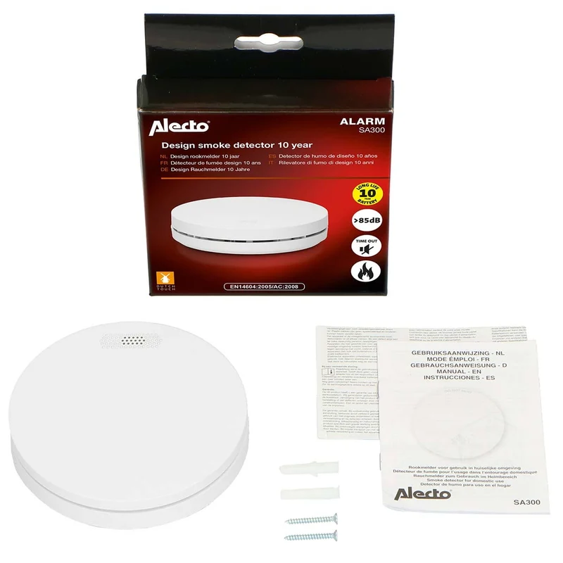 Alecto SA300 - Design Rauchmelder mit 10 Jahren Batterielaufzeit
