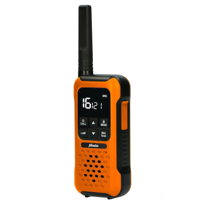 Alecto FR300OE - Robustes Funkgerät, Reichweite von bis zu 10 Kilometern, Orange/Schwarz
