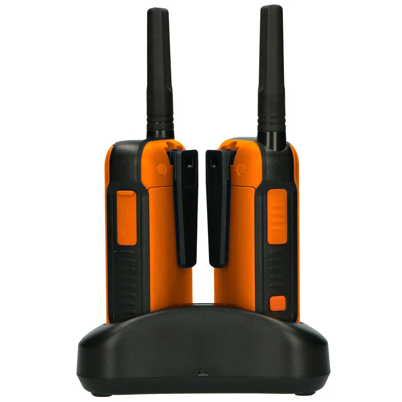 Alecto FR300OE - Robustes Funkgerät, Reichweite von bis zu 10 Kilometern, Orange/Schwarz