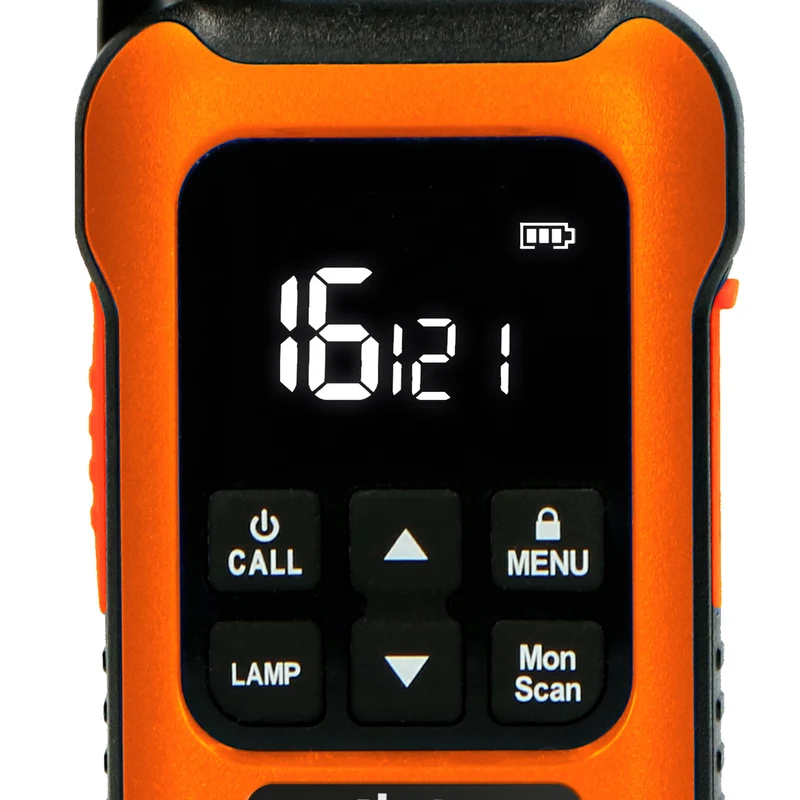 Alecto FR300OE - Robustes Funkgerät, Reichweite von bis zu 10 Kilometern, Orange/Schwarz