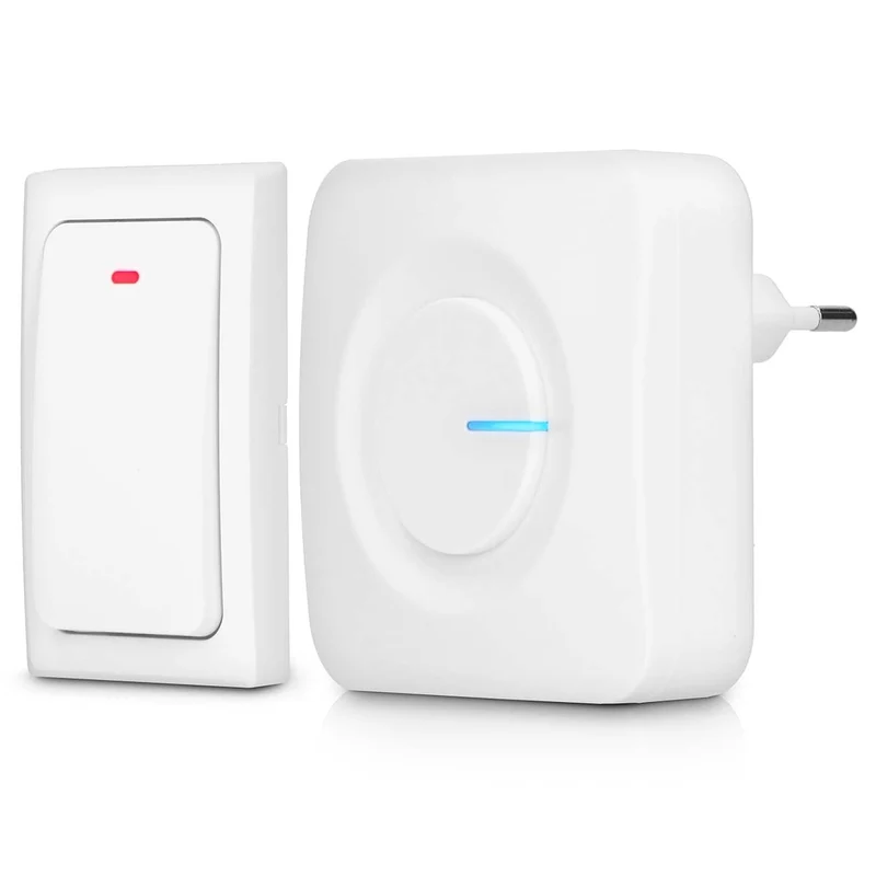 Alecto ADB30WT - Funkklingel ohne Batterie, Weiß