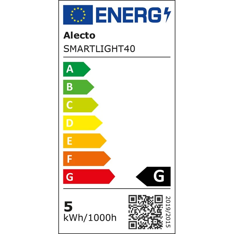 Alecto SMARTLIGHT40 - Smart-LED-Farblampe mit WLAN
