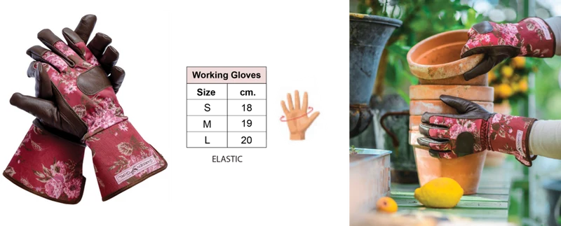 Garden Girl Winter Working Gloves Classic Cherry