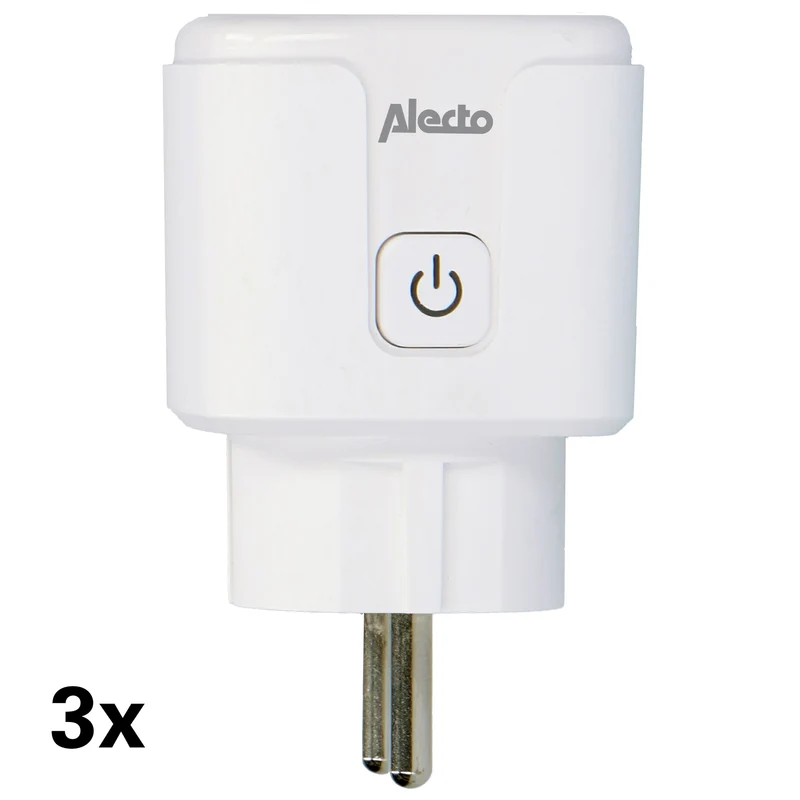 Alecto SMART-PLUG10 3 - Smart WLAN Steckdose 16A 3680W - 3 Stück - Weiß