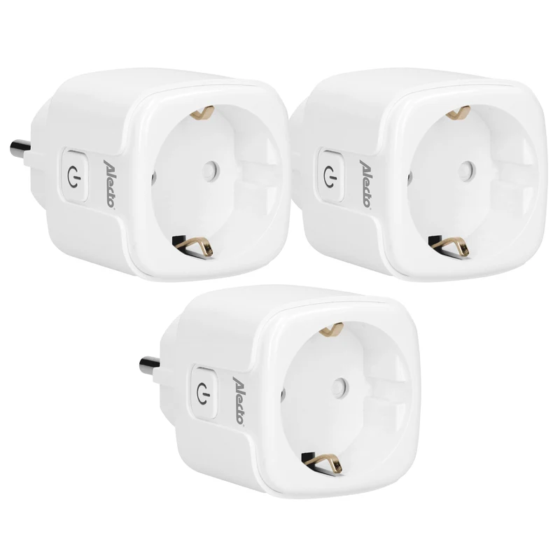 Alecto SMART-PLUG10 3 - Smart WLAN Steckdose 16A 3680W - 3 Stück - Weiß