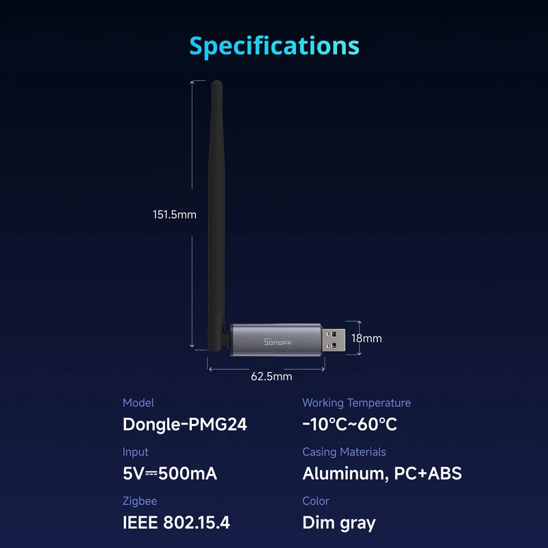 SONOFF Zigbee Thread USB-Dongle Plus MG24 (Zigbee, Thread)