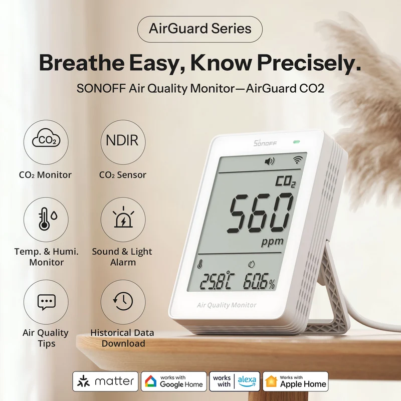 SONOFF AirGuard CO2-Luftqualitätsmonitor (Matter over WiFi)