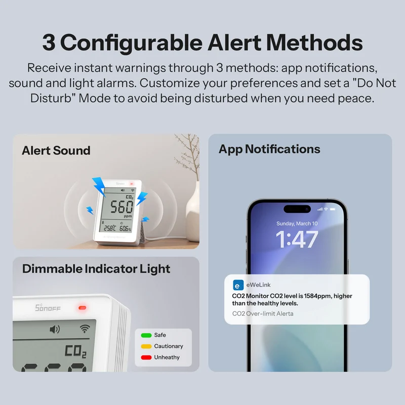 SONOFF AirGuard CO2-Luftqualitätsmonitor (Matter over WiFi)