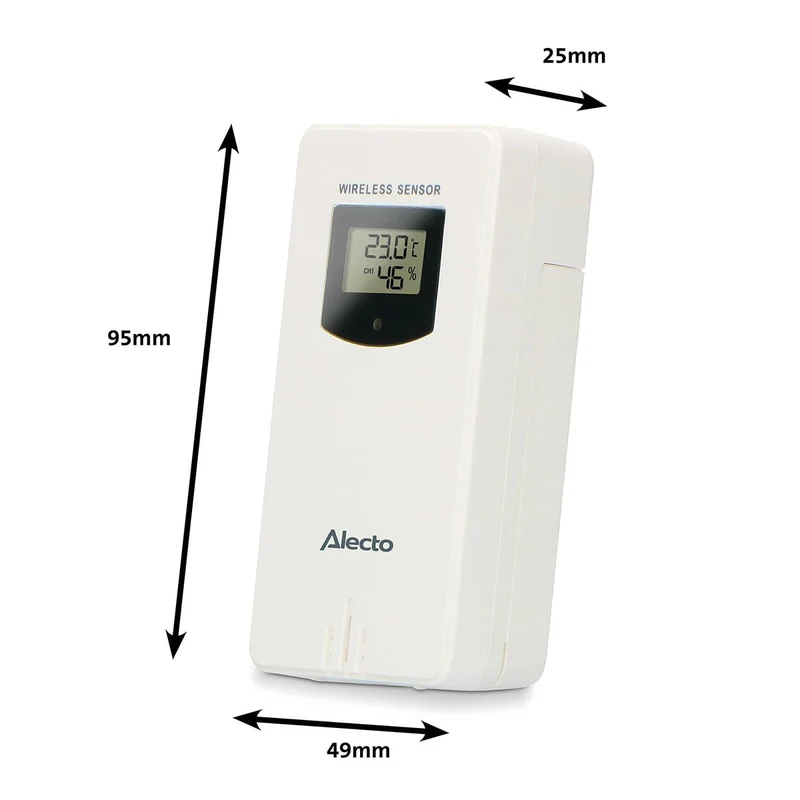 Alecto WS-1560 - Wetterstation mit kabellosem Außensensor, Bambus