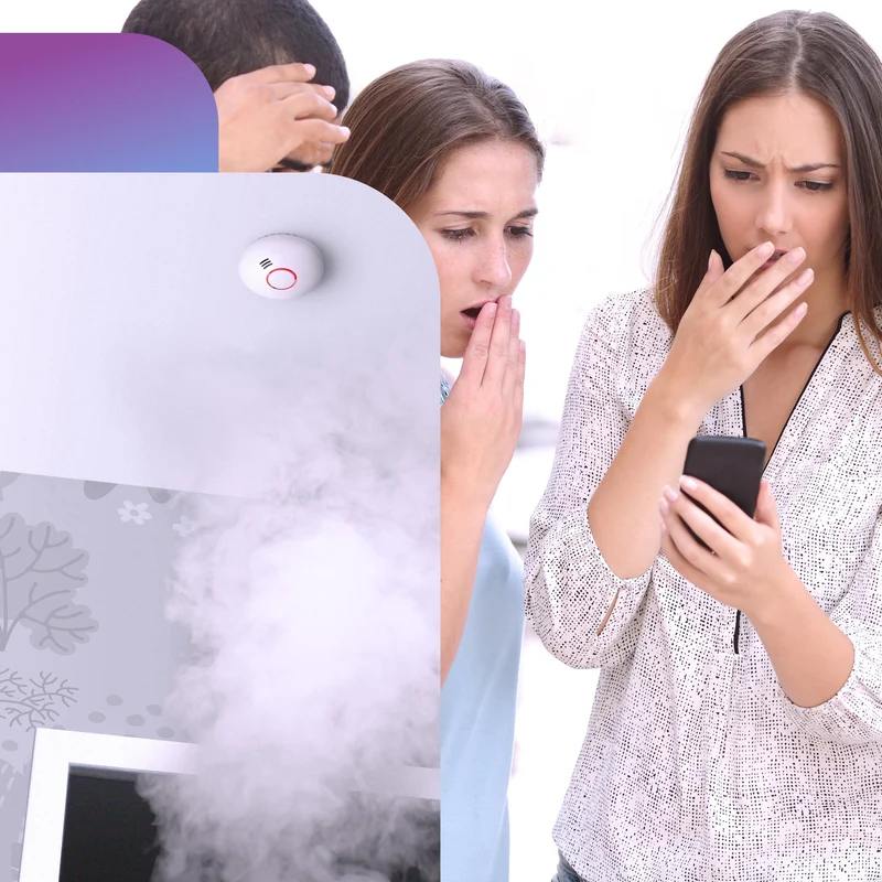 Alecto SMART-SMOKE104 - Starterset Smart Zigbee Verbindungsstück mit 3 Smart Zigbee Rauchmeldern
