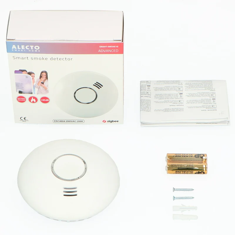 Alecto SMART-SMOKE104 - Starterset Smart Zigbee Verbindungsstück mit 3 Smart Zigbee Rauchmeldern