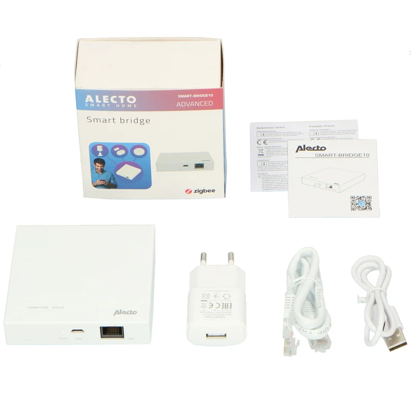 Alecto SMART-SMOKE103 - Zigbee Smart Starter-Set - Smart Bridge mit 3 Rauchmeldern - Weiß