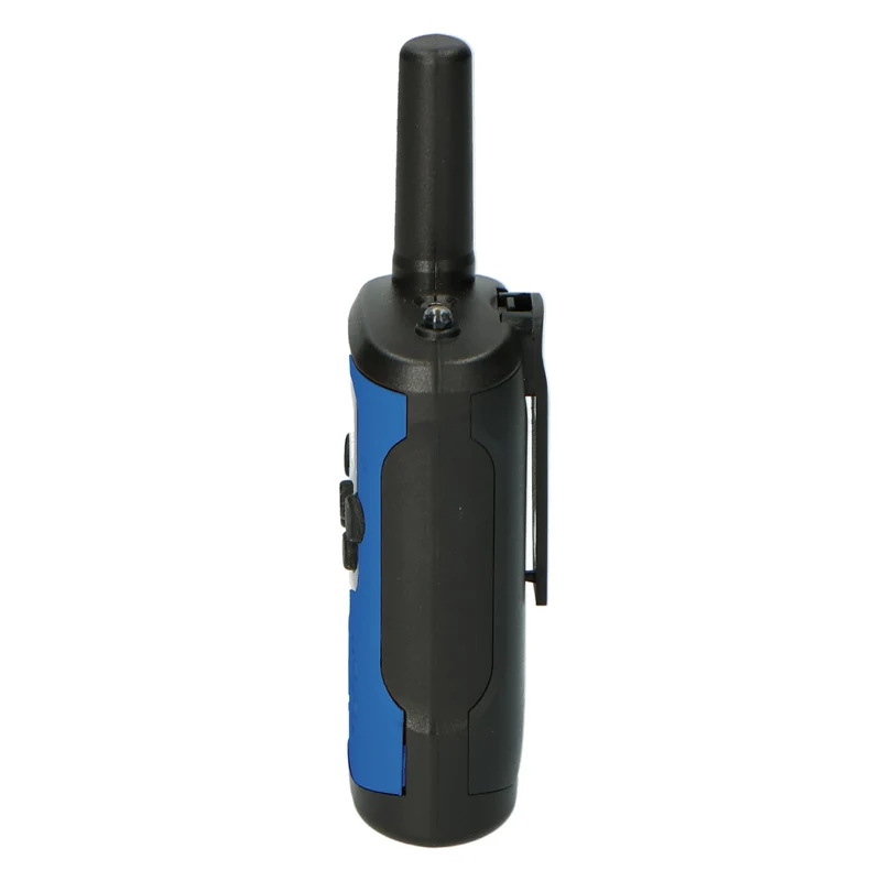 Alecto FR-115BW - Set mit zwei Walkie Talkies für Kinder, Reichweite von bis zu 7 Kilometern, Blau/Schwarz