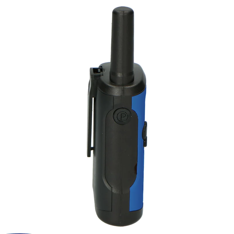Alecto FR-115BW - Set mit zwei Walkie Talkies für Kinder, Reichweite von bis zu 7 Kilometern, Blau/Schwarz