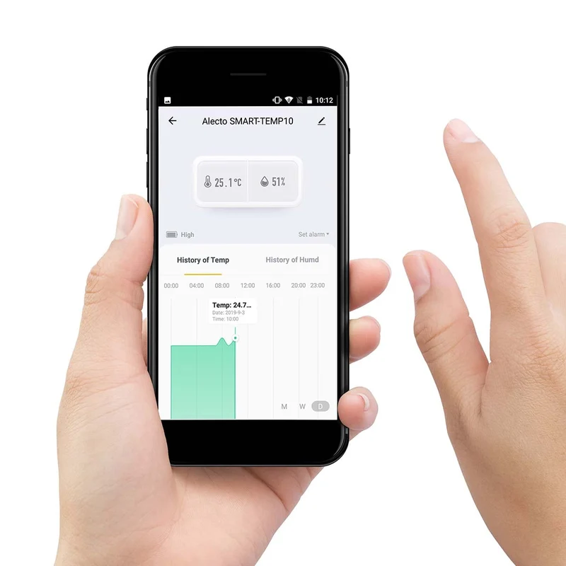 Alecto SMART-TEMP10 - Smarter Zigbee Temperatur- und Feuchtigkeitssensor