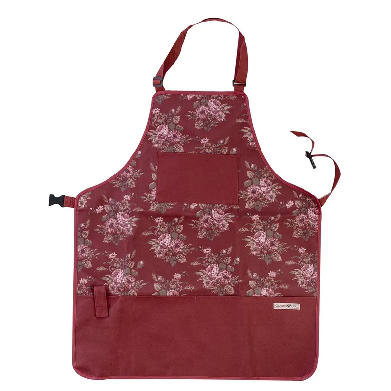 Garden Girl Apron long Classic Cherry