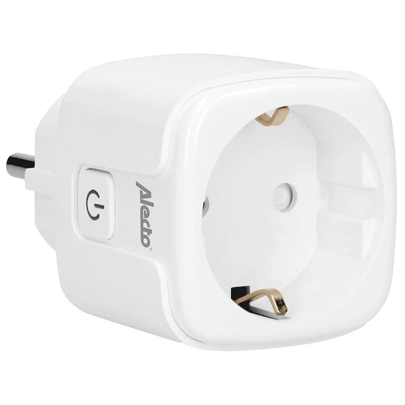 Alecto SMART-PLUG20 - Smarter WLAN-Zwischenstecker mit Stromzähler, 16 A, 3680 W