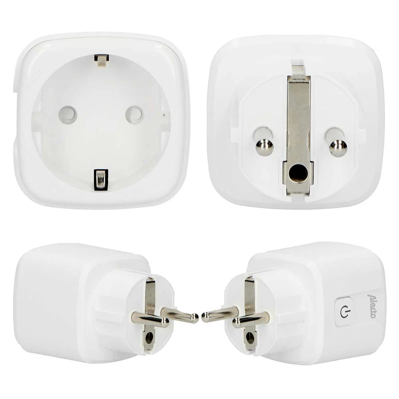 Alecto SMART-PLUG20 - Smarter WLAN-Zwischenstecker mit Stromzähler, 16 A, 3680 W