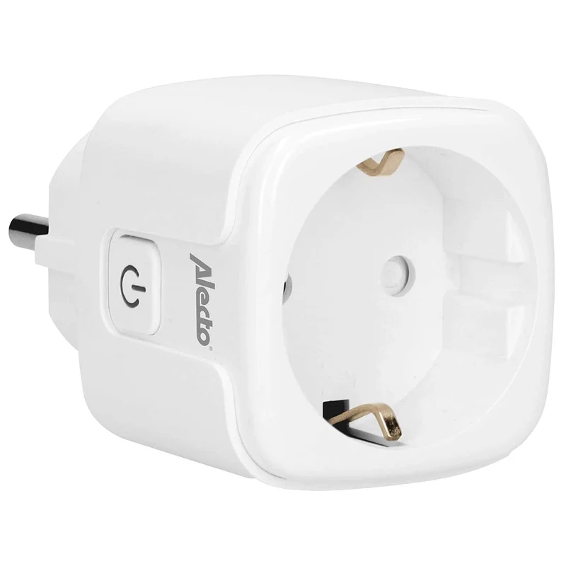 Alecto SMART-PLUG20 - Smarter WLAN-Zwischenstecker mit Stromzähler, 16 A, 3680 W