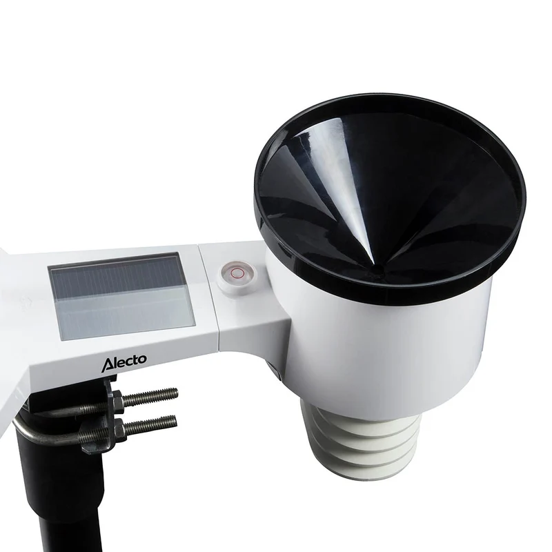 Alecto WS-5500 - Professionelle 8-in-1 WLAN Wetterstation mit App und kabellosem Außensensor - Schwarz