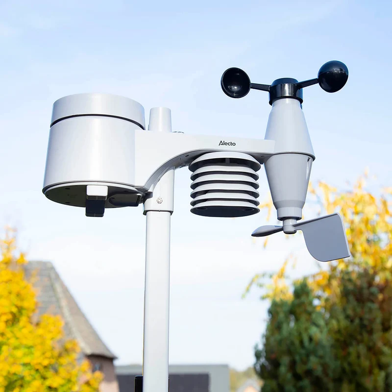 Alecto WS-4800 - Professionelle Wetterstation mit kabellosem Sensor - Weiß