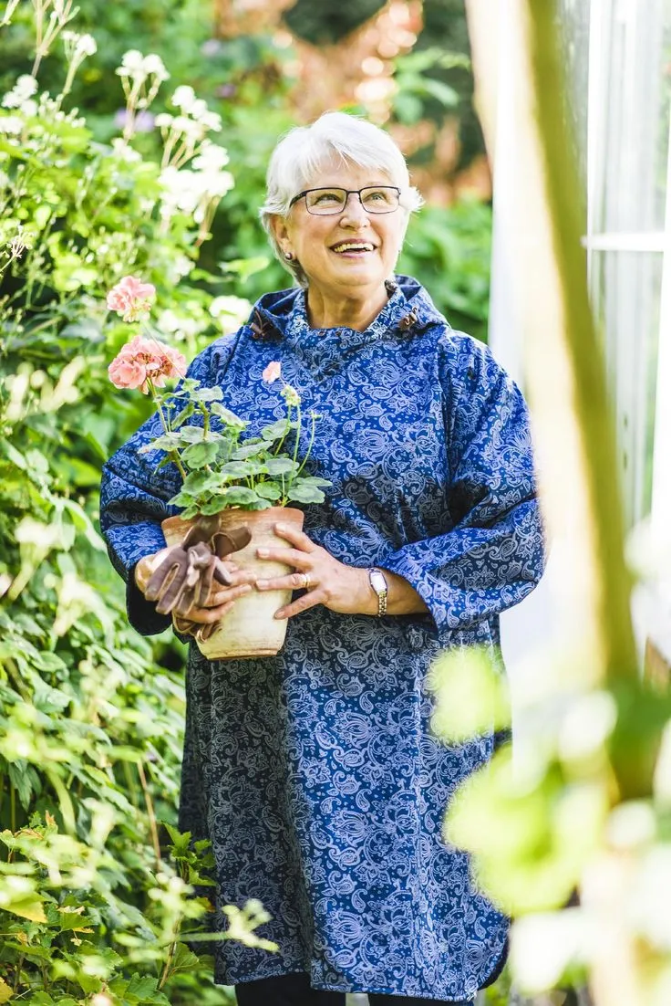 Garden Girl Rain Poncho Denim