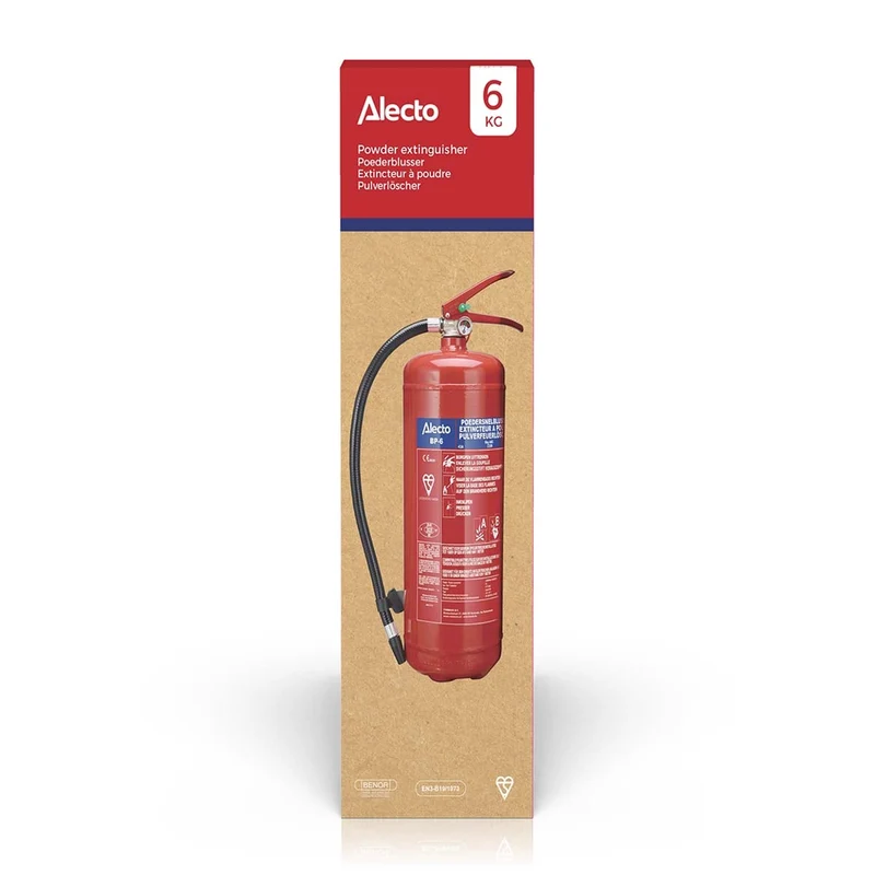 Alecto SB28 + BP-6 - Brandschutz-Set - Pulverlöscher BP-6 (6 kg) + Löschdecke SB28 (120 x 180 cm)