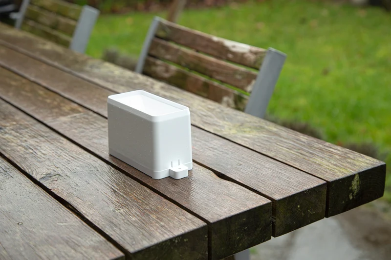 Alecto WS-1200 - Wetterstation mit kabelloser Messung der Niederschlagsmenge, weiß