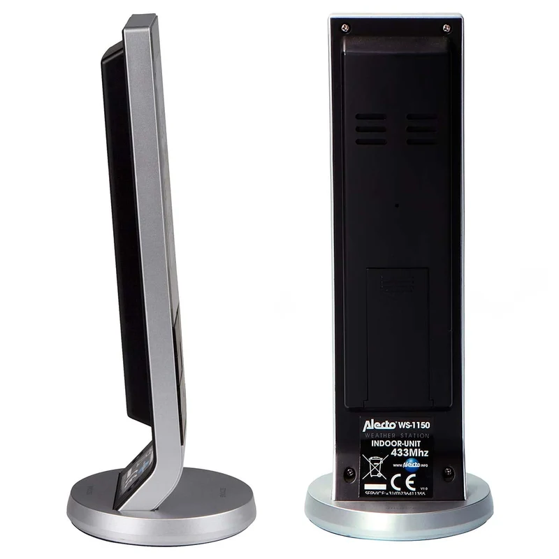 Alecto WS-1150 - Wetterstation mit kabellosem Außensensor, schwarz/silber