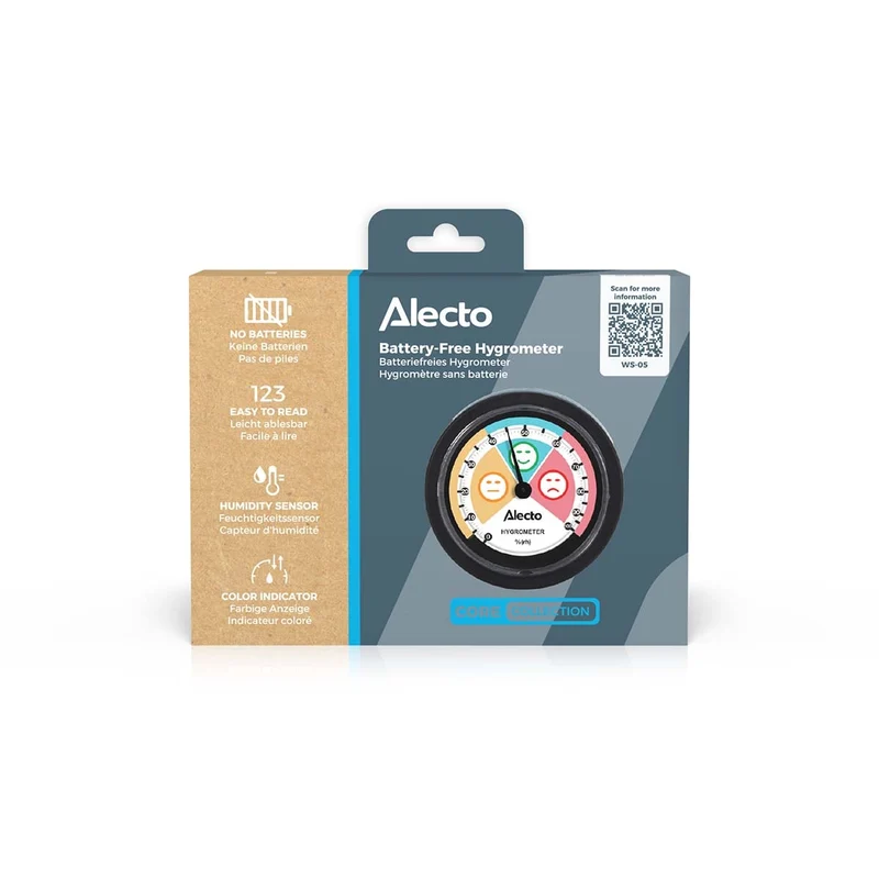 Alecto WS-05 - Analoges Hygrometer, schwarz