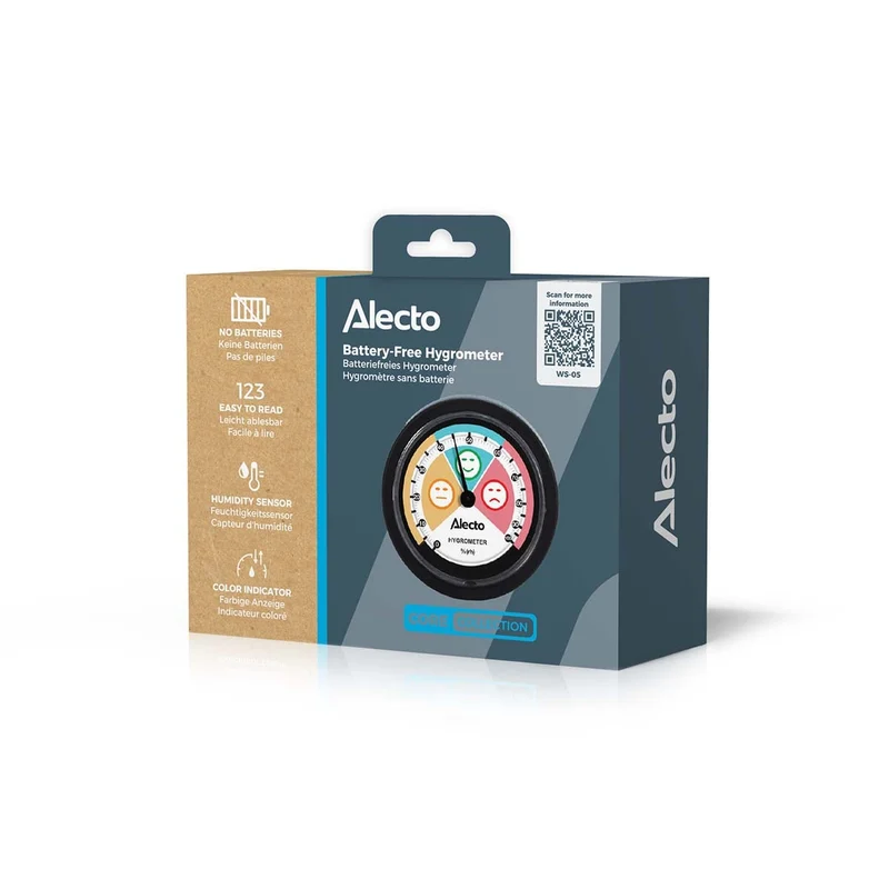 Alecto WS-05 - Analoges Hygrometer, schwarz