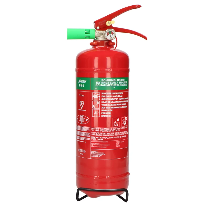 Alecto SB11 + BS-2 - Brandschutz-Set - Löschdecke SB11 (100 x 100 cm) + Schaumbrandblusser BS-2 (2 kg)