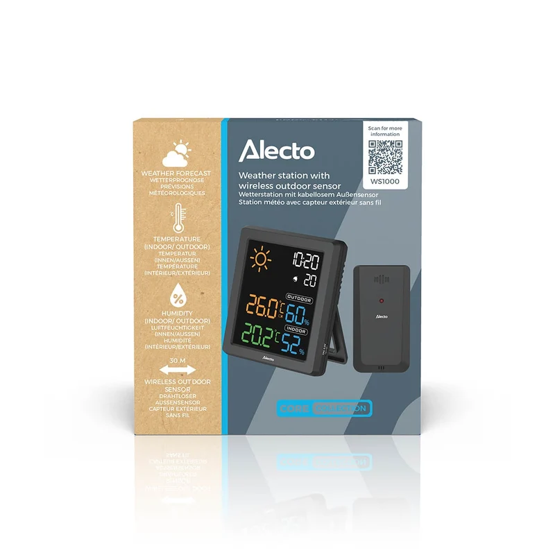 Alecto WS1000 - Wetterstation mit kabellosem Außensensor