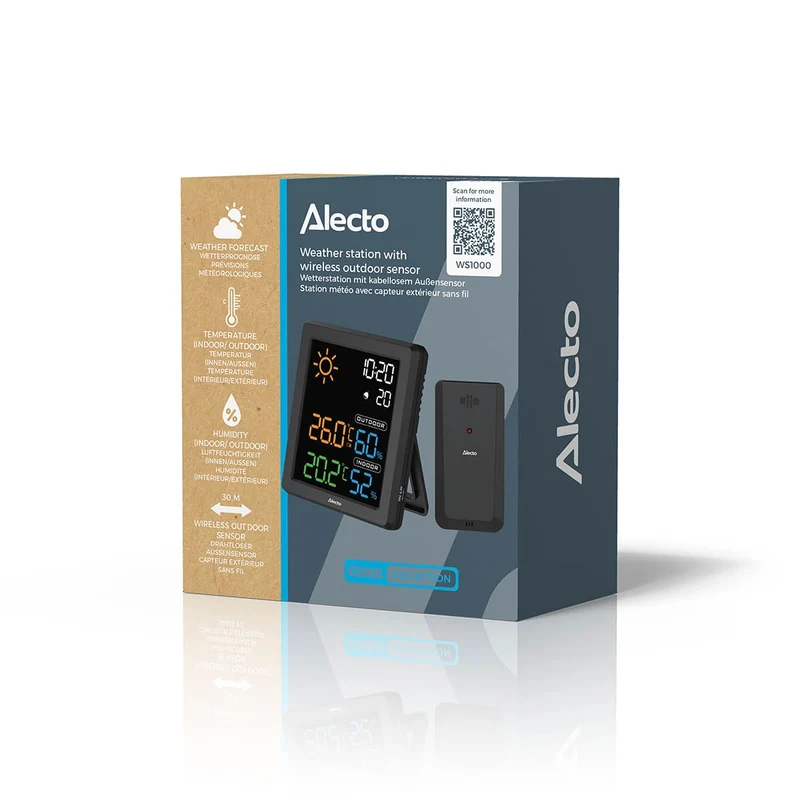 Alecto WS1000 - Wetterstation mit kabellosem Außensensor