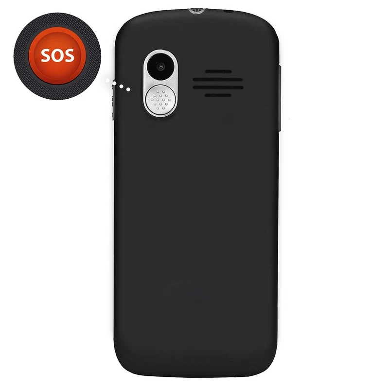 Alecto CM10 – Einfaches 4G-Handy für Senioren mit SOS-Notruftaste – Große Tasten, Ladestation und hörgerätekompatibel – Schwarz