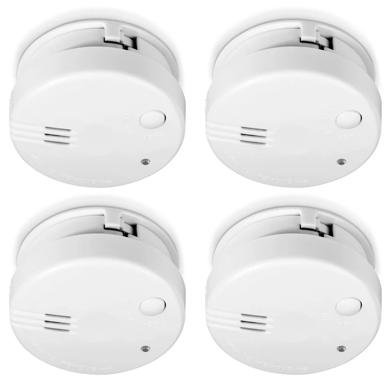 Alecto SD510 4X - Mini Rauchmelder - 5 Jahre Batterie - 4er Set - Weiß