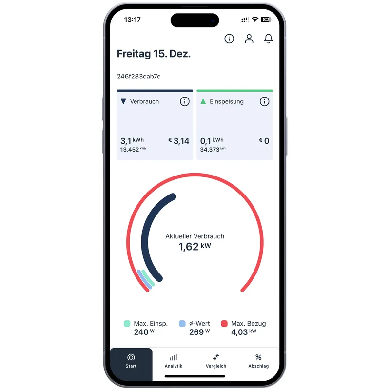 powerfox poweropti Stromverbrauch auslesen (Smart Meter light) poweropti PA201901 mit LED-Diode - MwSt.-befreit nach §12 Abs. 3 UStG
