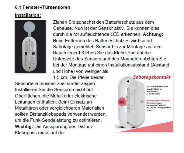 Fenster-/ Türsensor - SP310