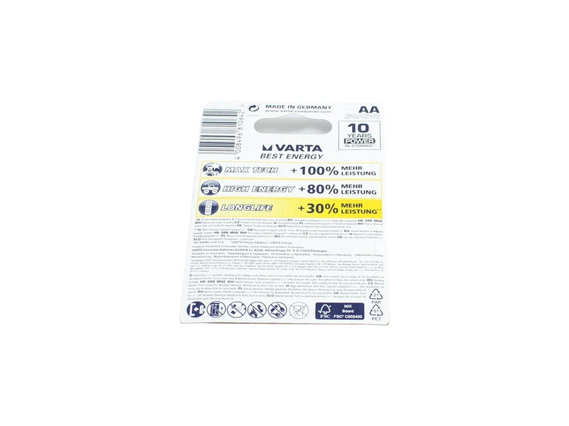 Var ta Long Life Batterien LR6 / AA Mignon Batterie ( Alkaline ) 1,5 V für z.B. Fernbedienung , Taschenlampe usw.