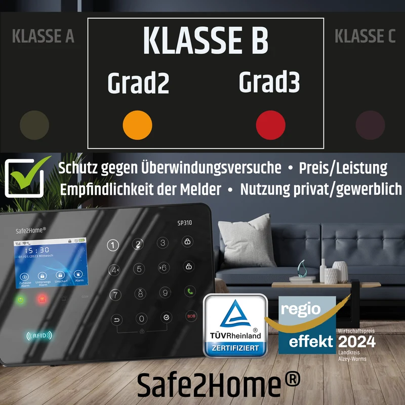 SP310 Funk Alarmanlage - Komplettset klein