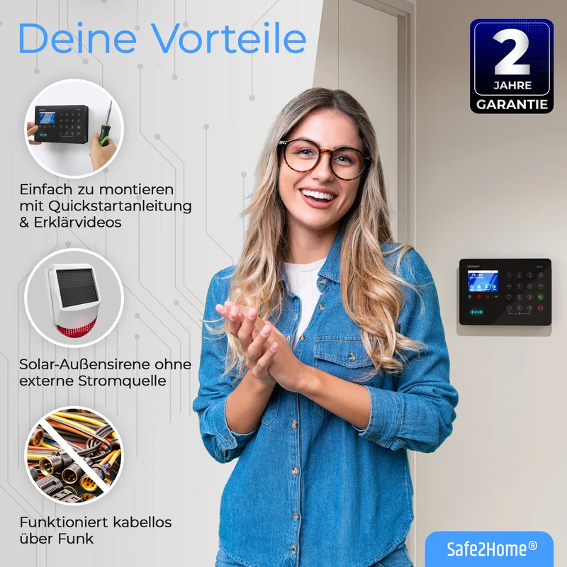 SP310 Funk Alarmanlage - Komplettset groß