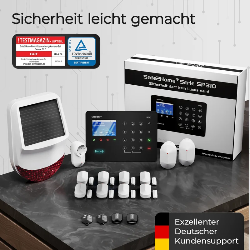SP310 Funk Alarmanlage - Komplettset groß