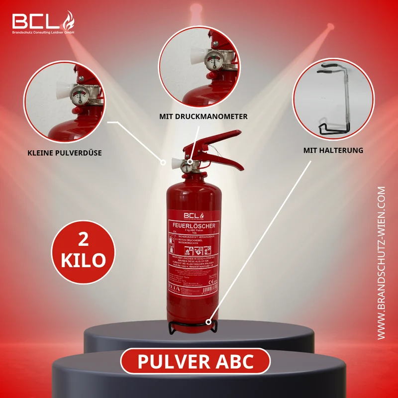 2 KG ABC - Pulver Feuerlöscher