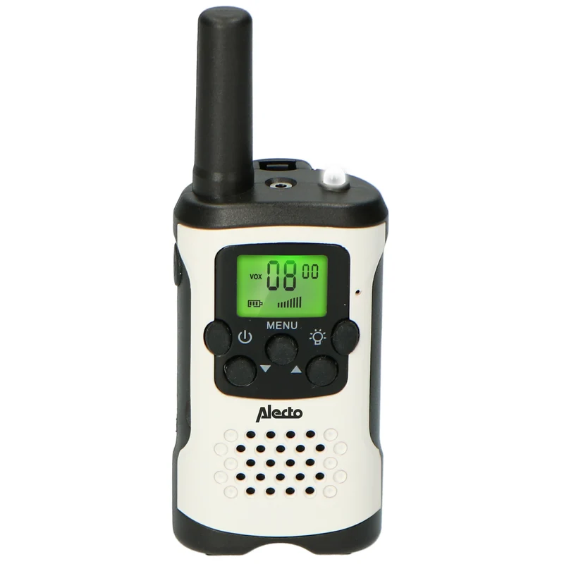 Alecto FR-175 - Set mit zwei Walkie Talkies, 7 km Reichweite, Weiß/Schwarz