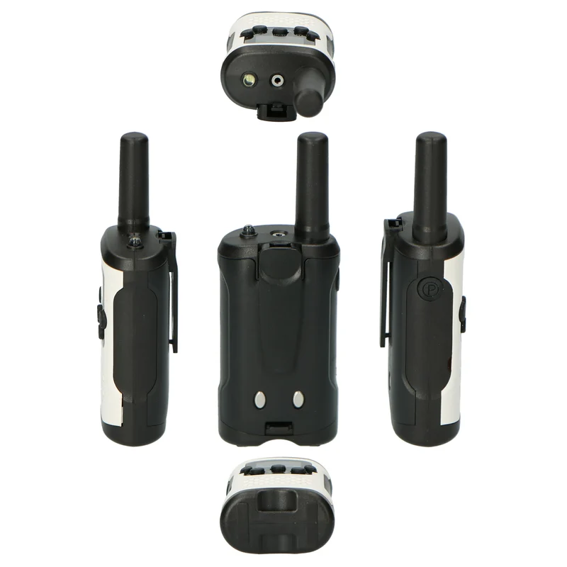 Alecto FR-175 - Set mit zwei Walkie Talkies, 7 km Reichweite, Weiß/Schwarz